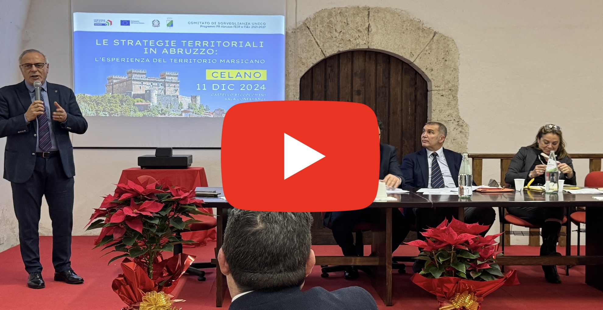 Play video su Youtube: Strategie Territoriali: l'Europa a Celano per il futuro dell'Abruzzo